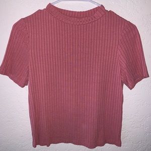 Coral iris high neck crop top